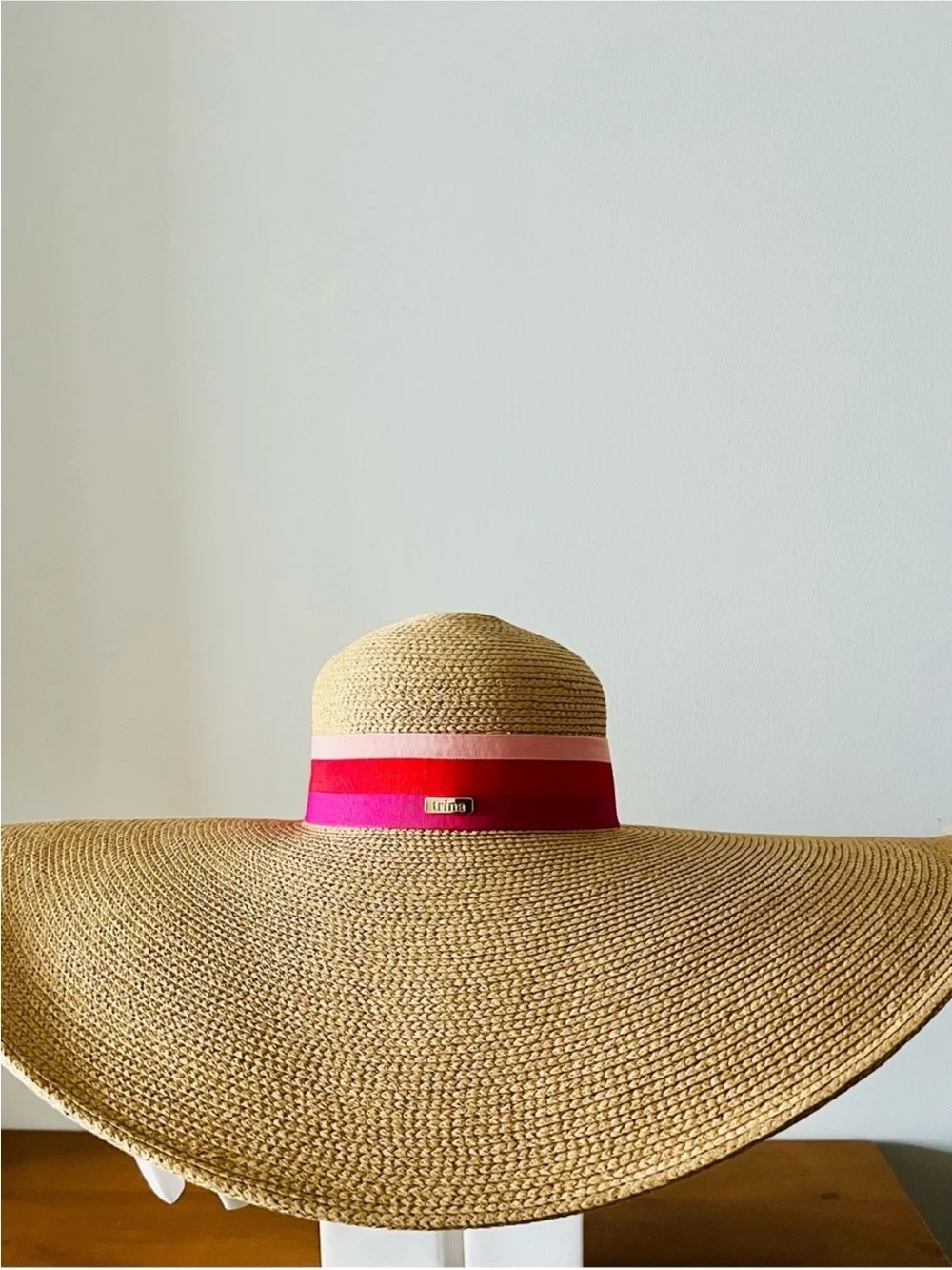 Trina Turk Wide Floppy Brim Straw Sun Hat | Natural Tan Beach Resort